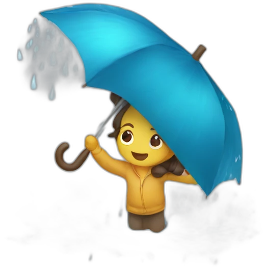 Lluvia viento emoji