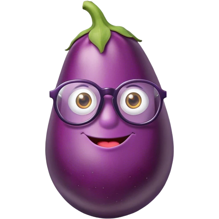 баклажан в очках emoji
