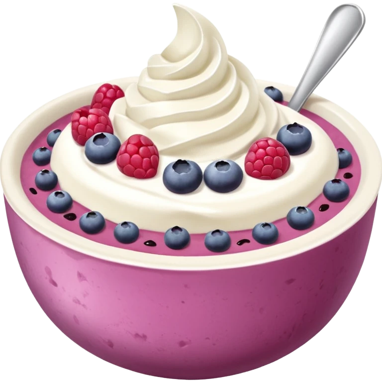 pink coquette açaí smoothie bowl emoji