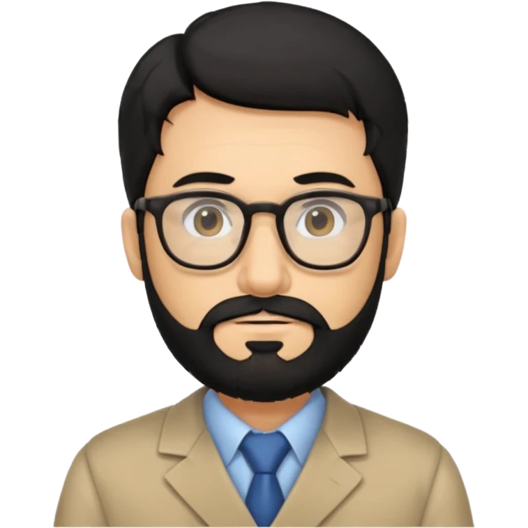 Professor in the la casa de papel TV show, with black hair and beard emoji