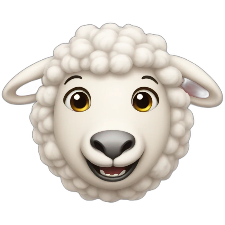 Laughing sheep emoji