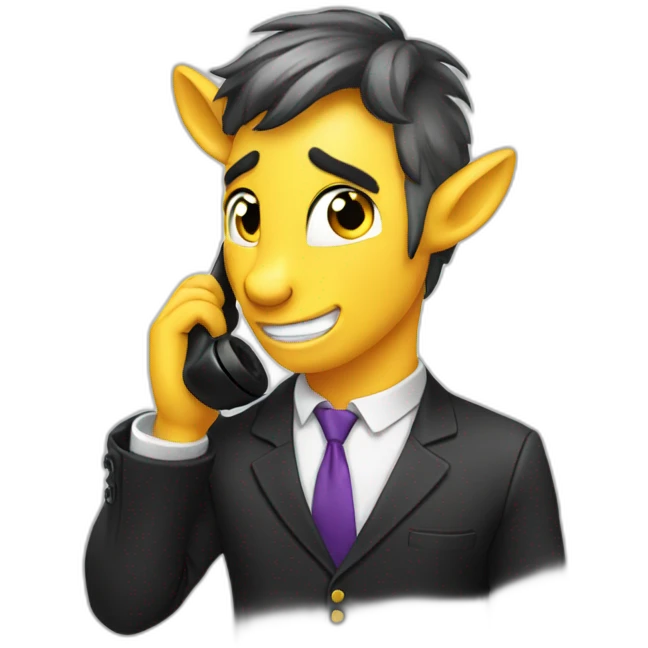 poney talking at the phone emoji