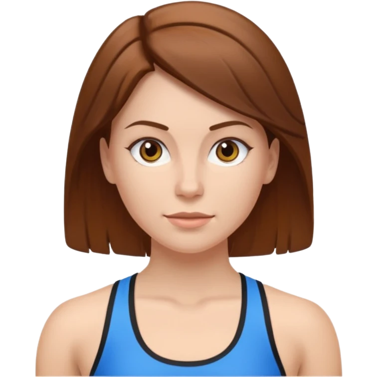 Spin class white female with brown hair  emoji