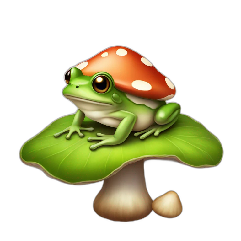 frog on mushroom emoji
