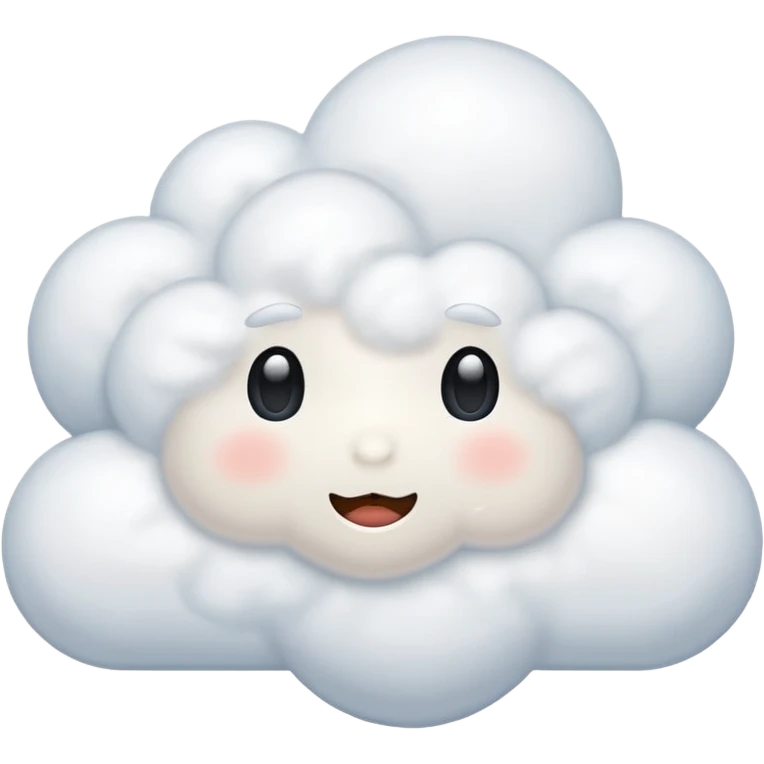 white 2d cloud emoji
