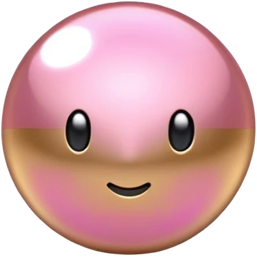 shiny pink gold dot emoji