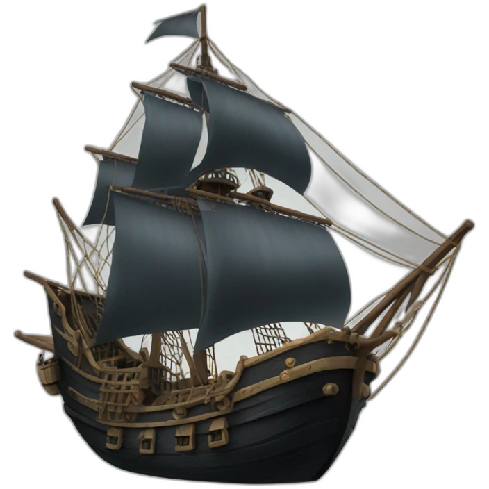 Black Pearl Ship emoji