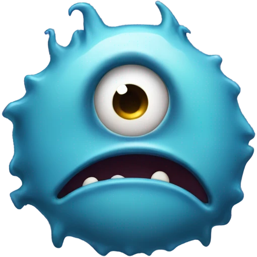 a one eye monster sad and crying emoji