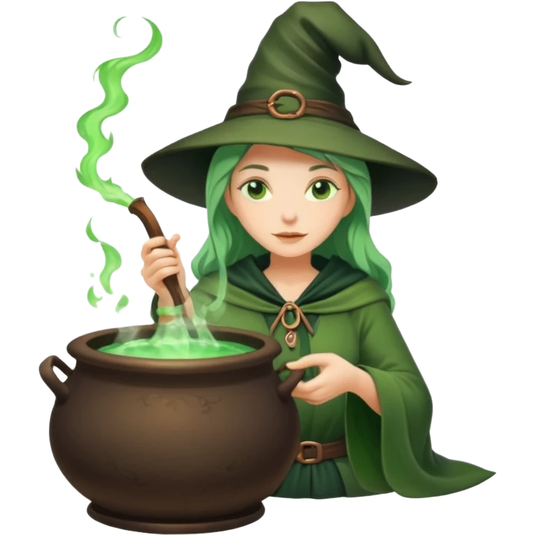 green witch cooking potion emoji