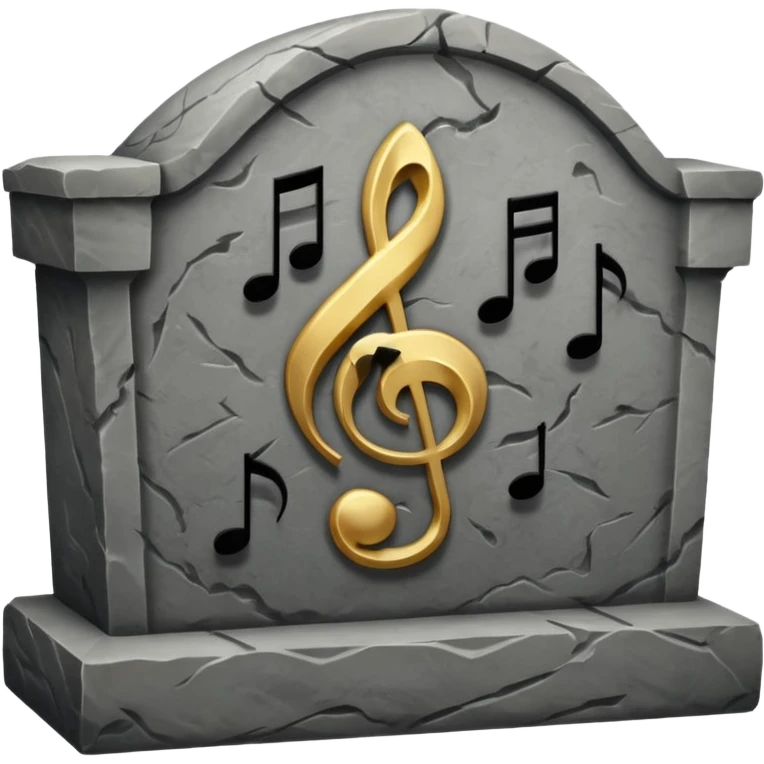 grave with music noteS emoji