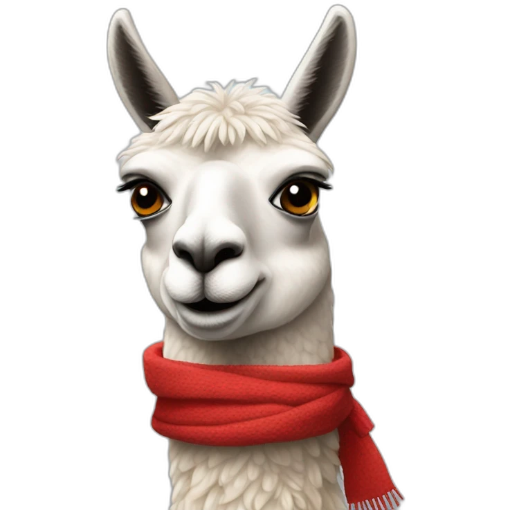 llama-with-red-scarf-portrait emoji