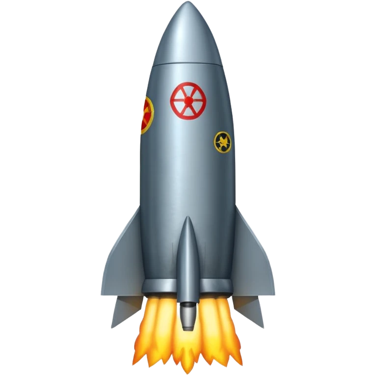 ICBM with nuclear tag emoji