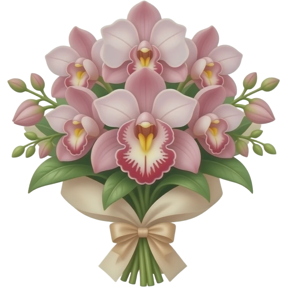 Orchid beautiful flower showing elegance bouquet emoji