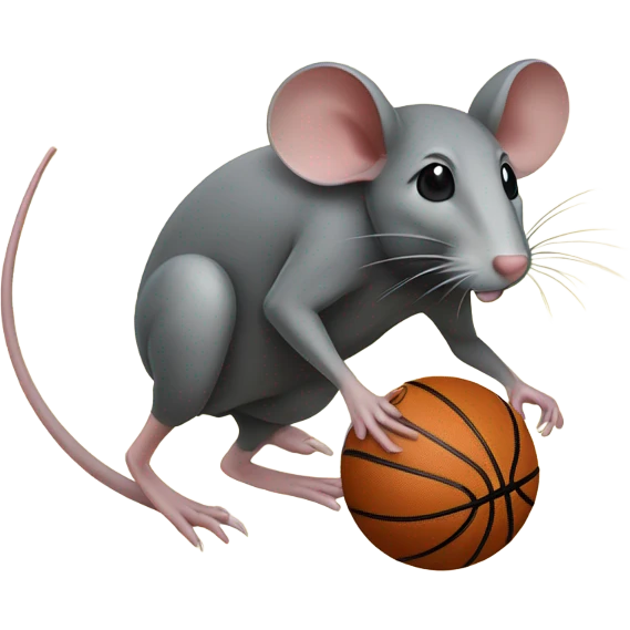 Rat playing basketball emoji