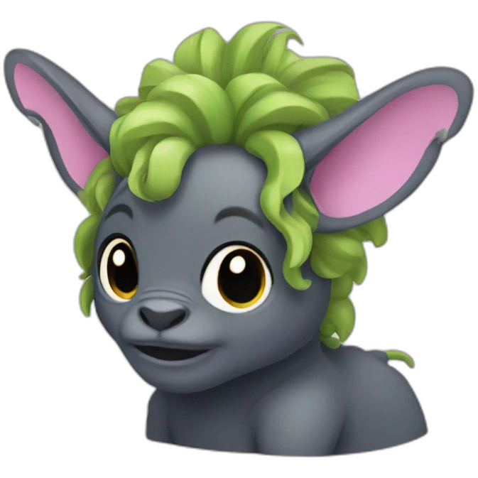 Tricératops with emo hair emoji