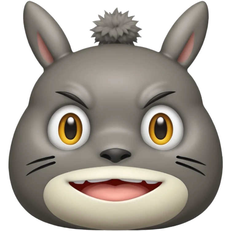 Totoro pogchamp emoji with big eyes emoji