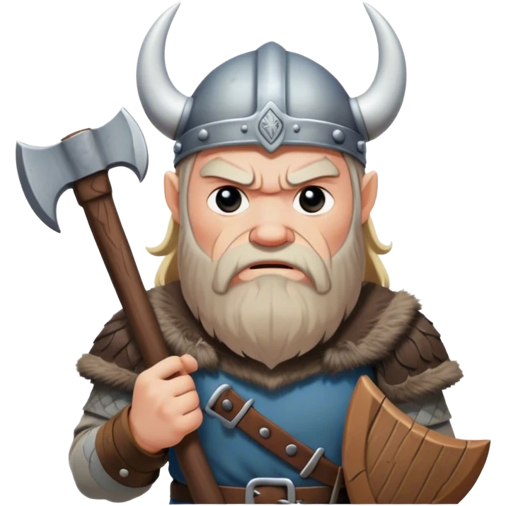 sad Viking with an ax in his hands
realistic emoji