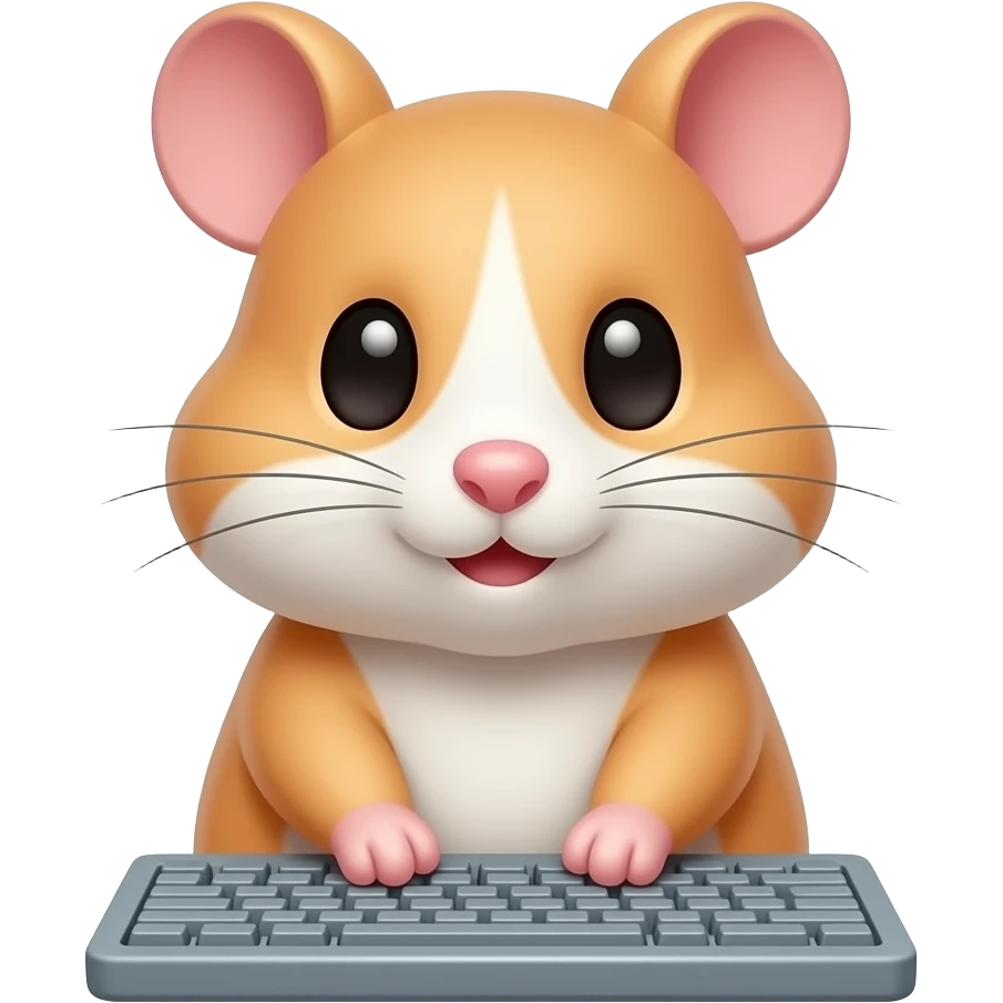 hamster at computer emoji
