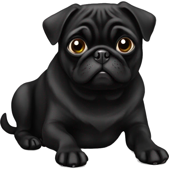Black pug emoji