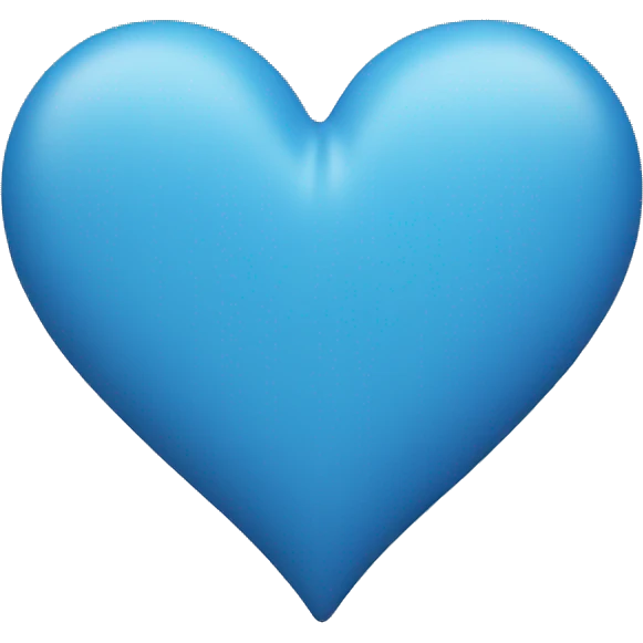Matte blue heart emoji