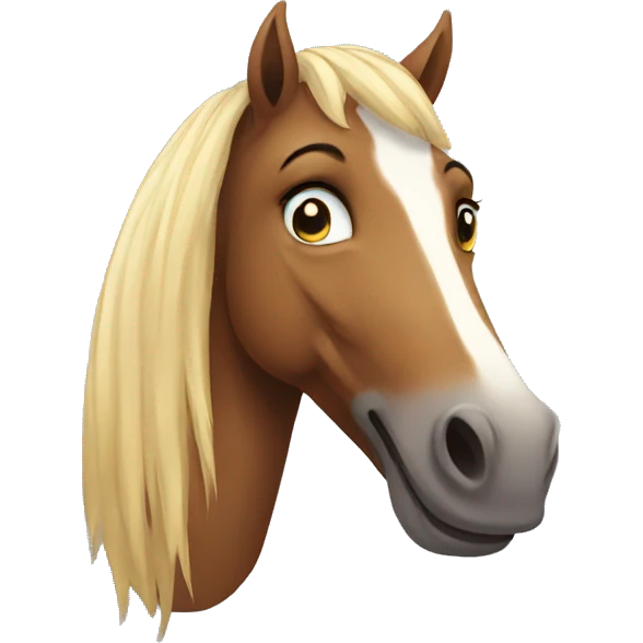 Horse smiling emoji