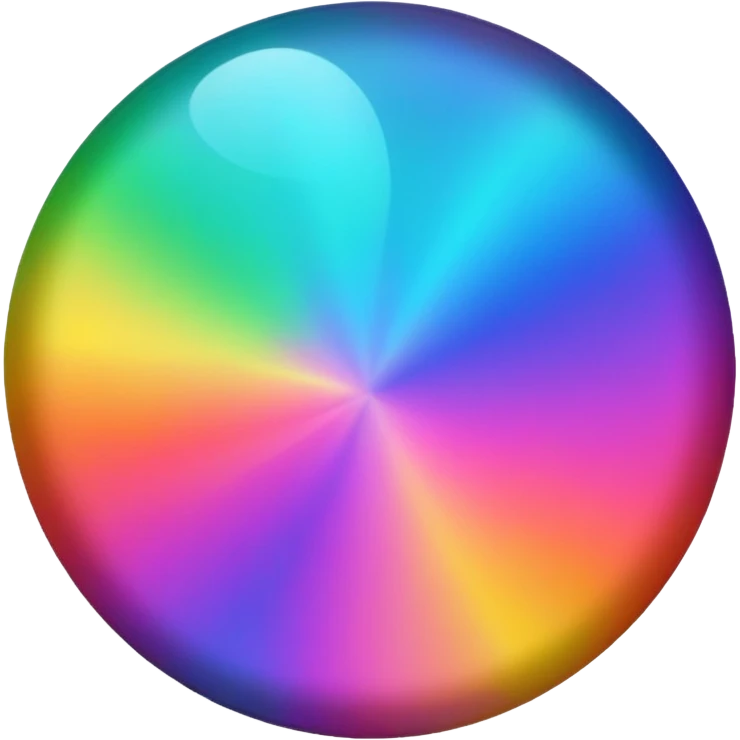 rainbow color round cells emoji