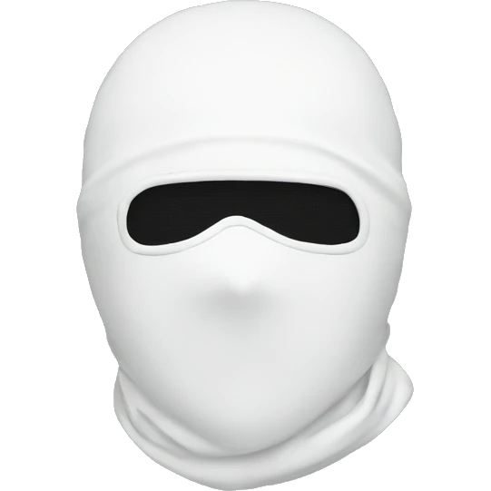 white ski mask emoji