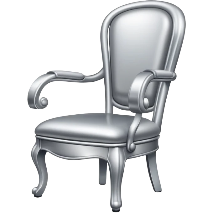 Silver colored chair emoji
