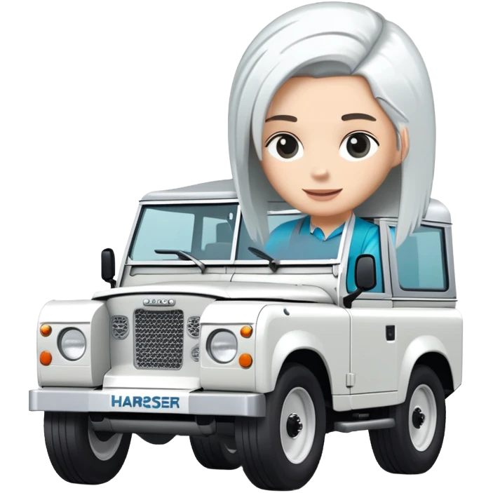 Land Rover with hairdresser written on side  emoji