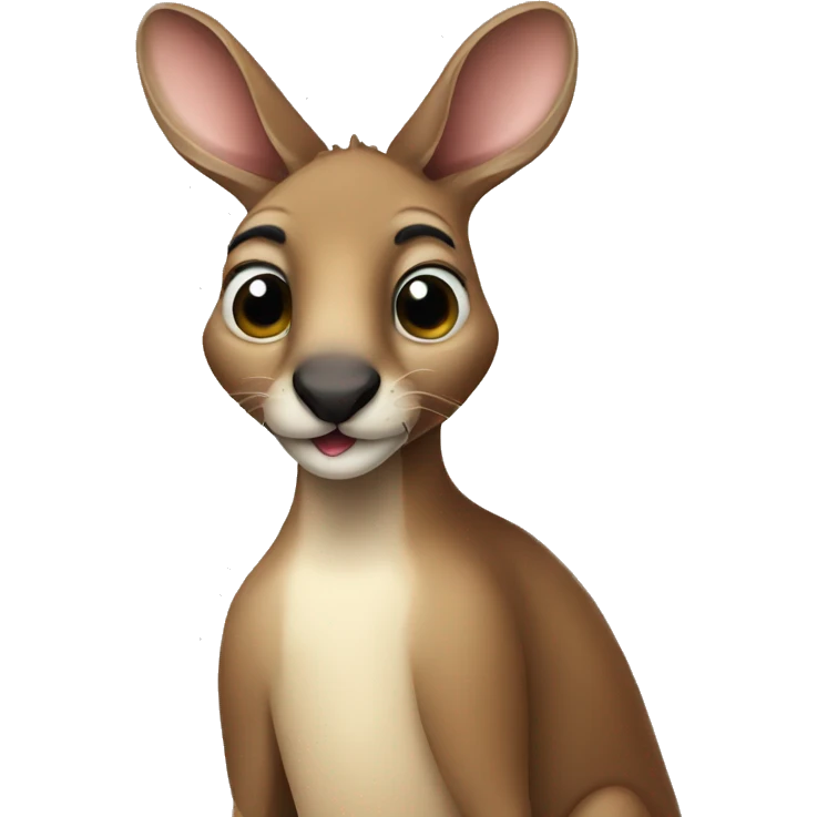 Kangaroo holding a cat emoji
