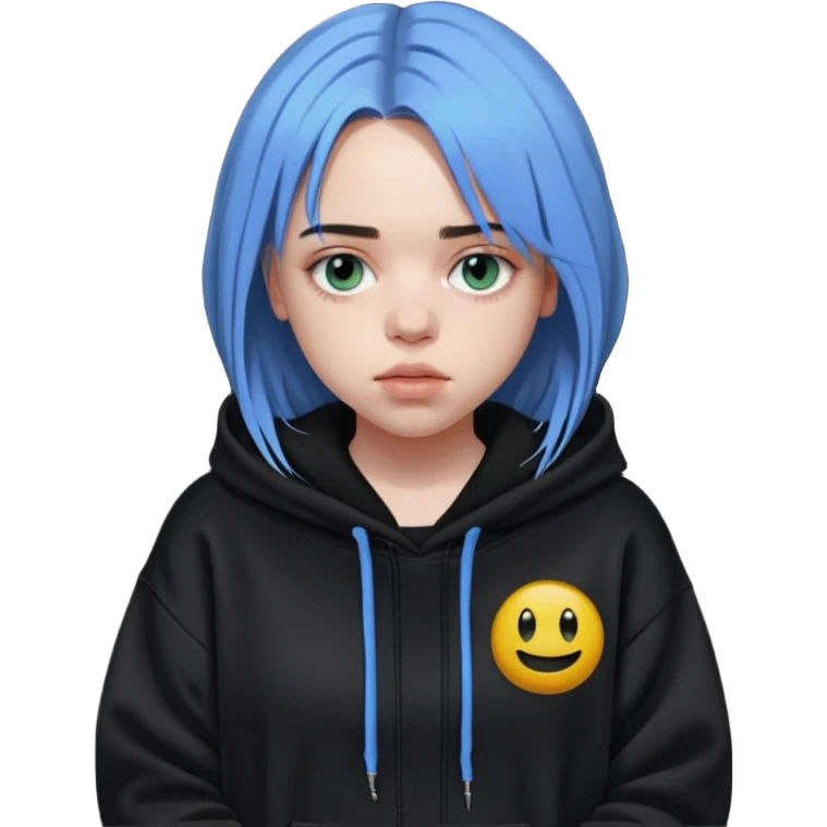Billie eilish wearing hit me hard and soft hoodie  emoji