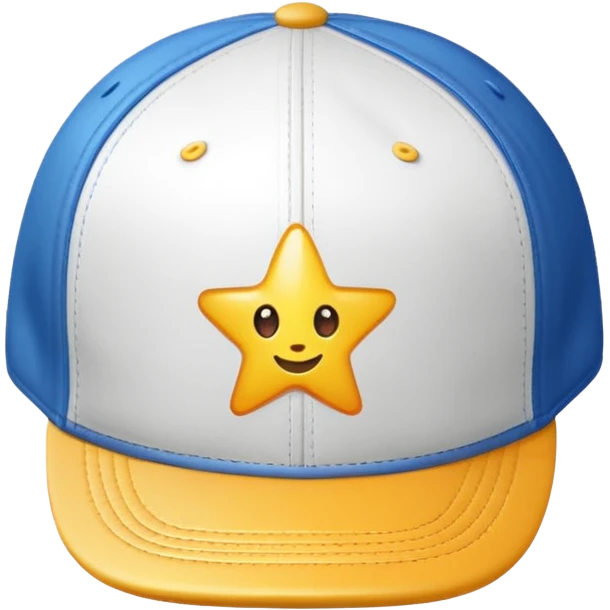 White sunny cap with out person emoji