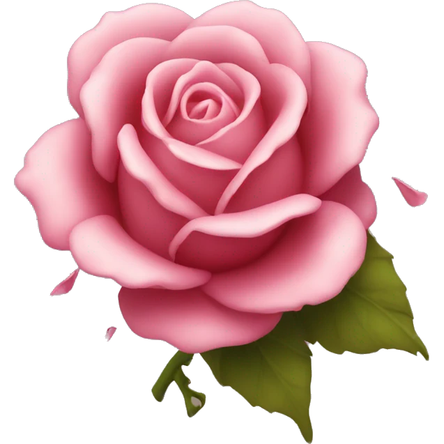 withering rose with falling petals emoji