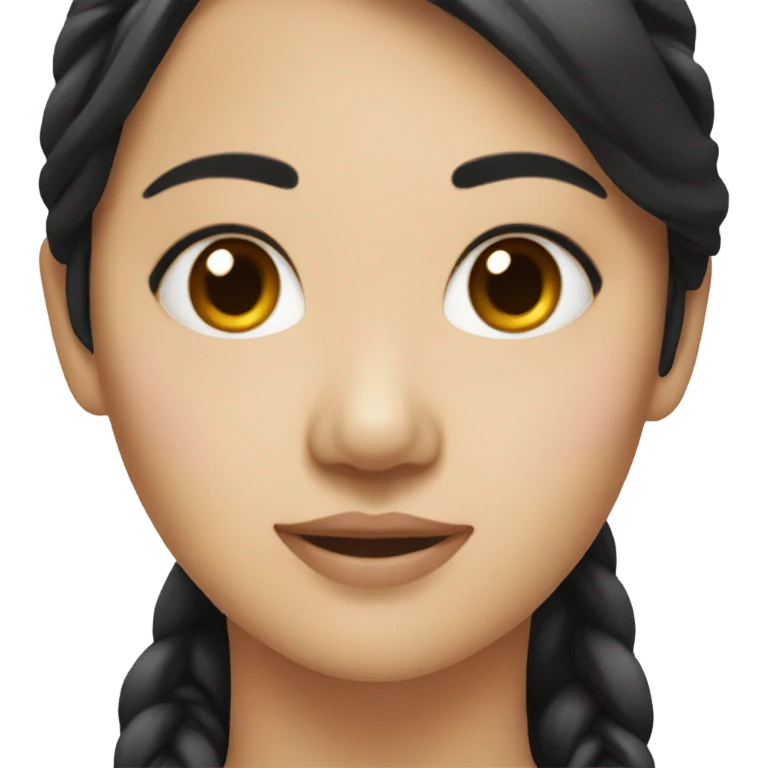 asian woman black hair emoji