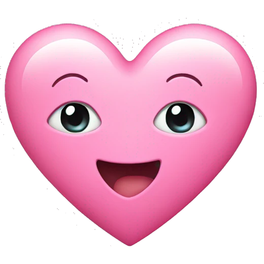 Cute pink heart emoji