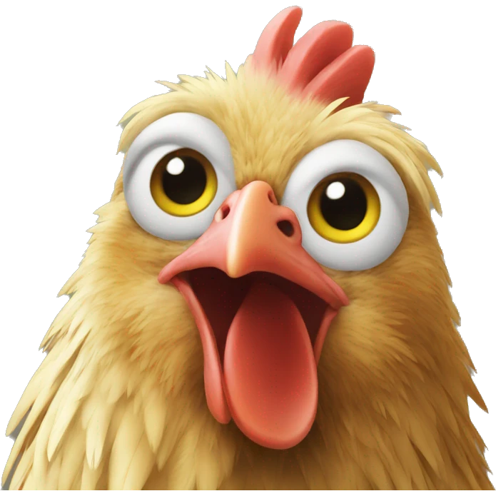 chicken on a ccat emoji