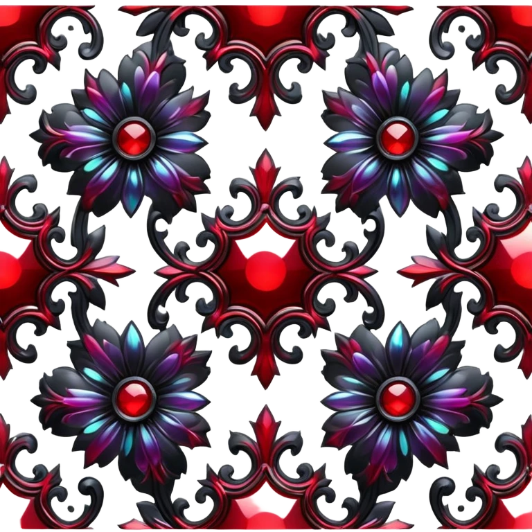  Black-Red-Iridescent-Decoration emoji