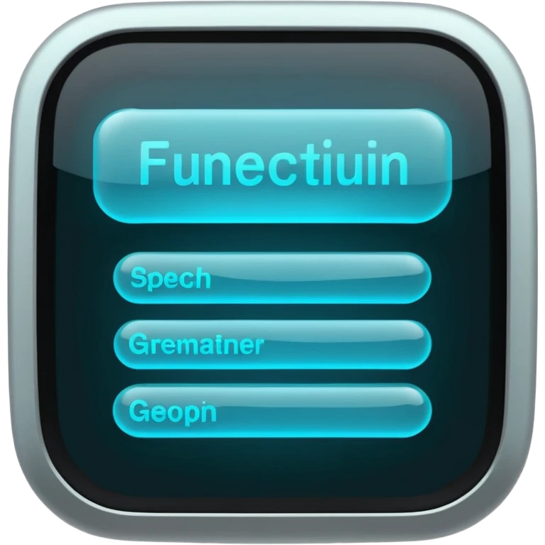 futuristic matte glass transluscent text to speech generator emoji