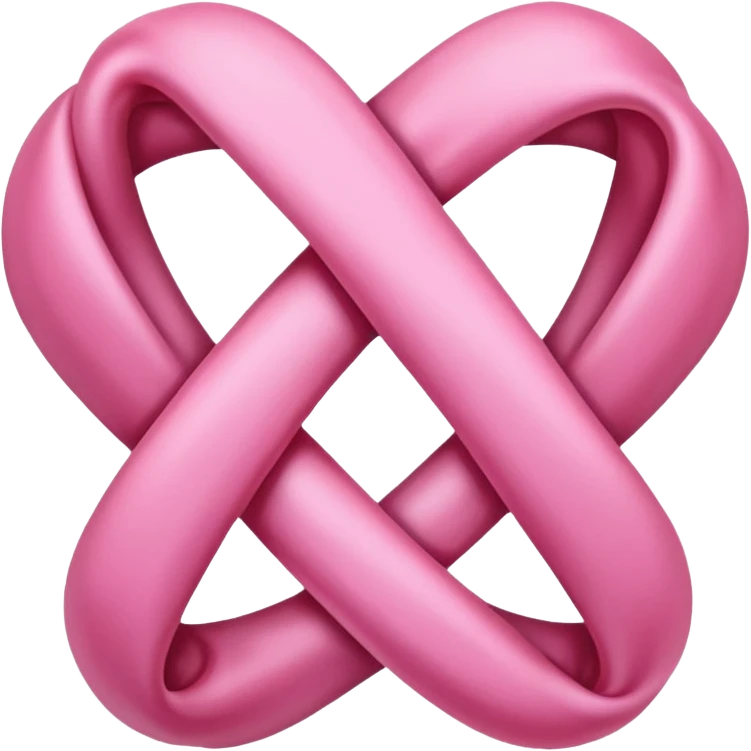 Noeud rose emoji