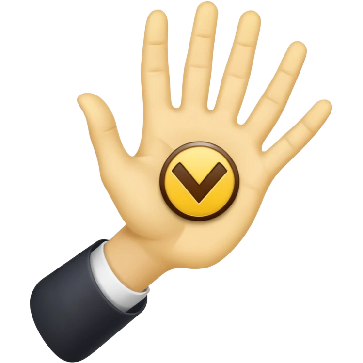 Please create the famous YVL handing used by playboicarti in a yellow skin tone emoji