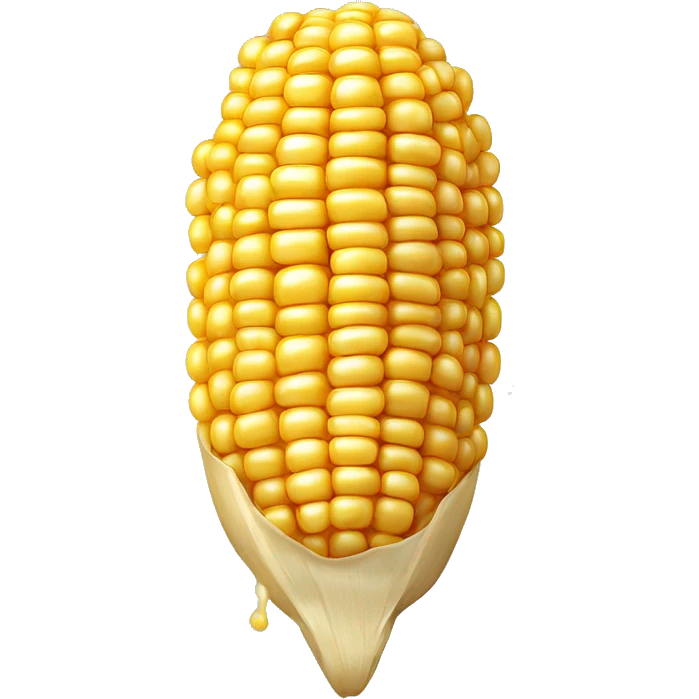 Grains of corn with toppings of cheese melted on it emoji