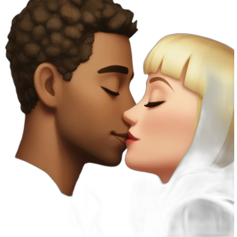 Miles morales kissing gwen emoji
