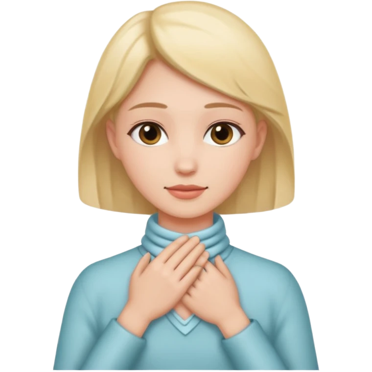 hands around neck emoji