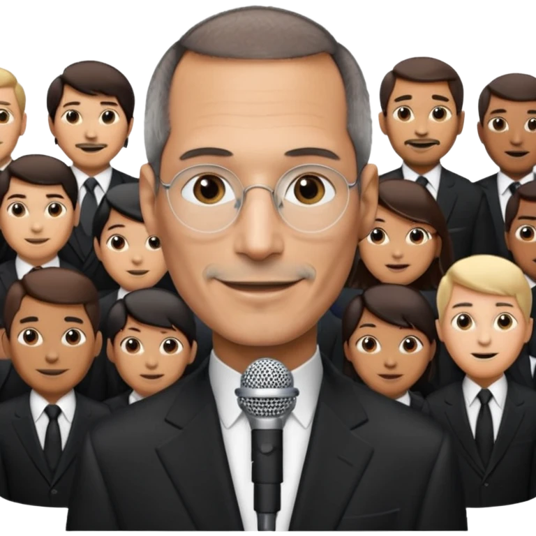 create a founder mode emoji like steve jobs having a 100 executive retreat

 emoji