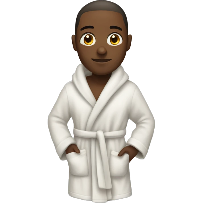white cozy robe emoji