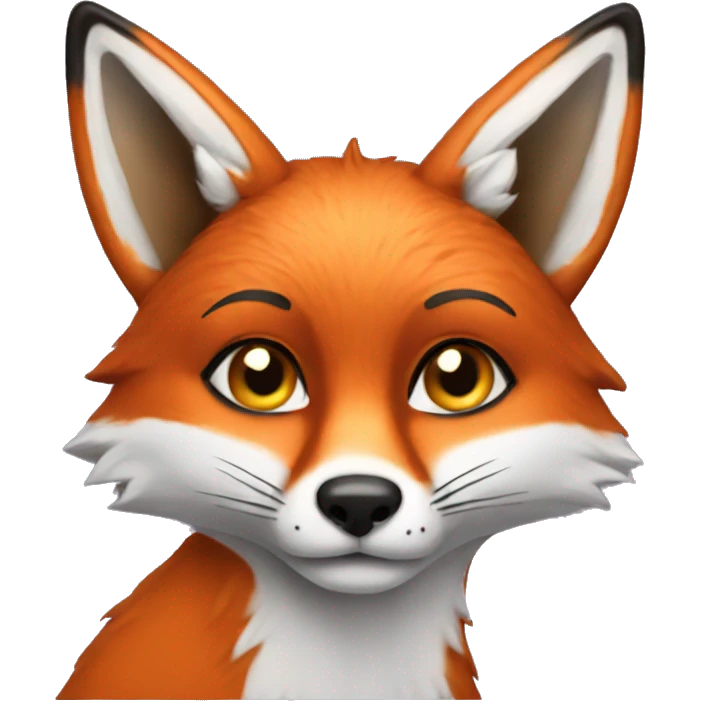 fox with make up emoji