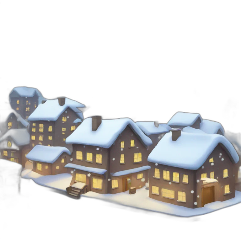 Snowing city emoji