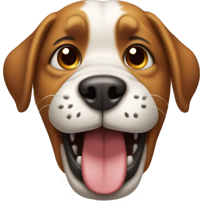 Dog with a big mouth  emoji