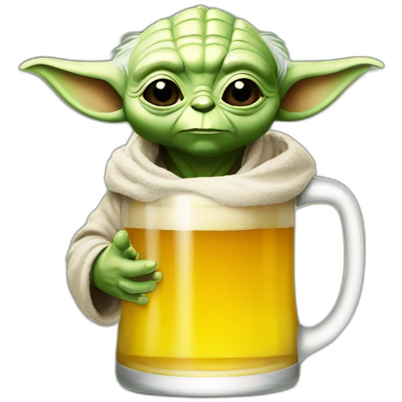 Yoda-drink-beer emoji