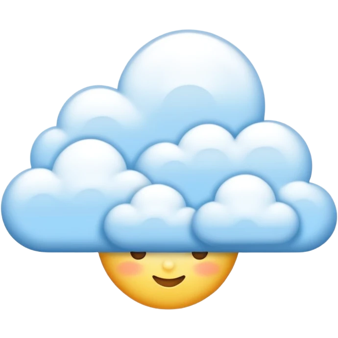 blue sky with fluffy white clouds and sunlight, no faces emoji